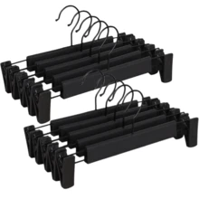20pcs Strong Grip Plastic Pants Hangers With Clips, Women'S Skirts And Pants Seamless Multifunctional Hangers, Durable Home Clothes Organizer - Multicolor - View 11