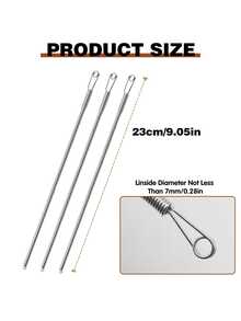 3PCS Pant Drawstring Tool - Effortless Spring Auxiliary Weaving Tool - Multi Purpose For Sewing, Rope, Elasticity, And Belts - Flexible Design Home Sewing Assistant Tool - Silver - View 5