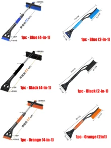 1 cái xẻng xúc tuyết đa năng cho ô tô kèm chổi và dụng cụ cạo, làm bằng chất liệu ABS, không cần điện, dùng để cạo tuyết trên kính chắn gió, dụng cụ loại bỏ băng, thiết kế tháo rời tiện lợi, thích hợp cho gia đình, ngoài trời, cắm trại, lau cửa kính, vệ sinh cửa kính ô tô mùa đông. - Nhiều màu - Xem 4
