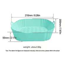 5pcs New Silicone Air Fryer Baking Tray, Easy To Clean, Reusable Food- Baking Pans For Pizza And Fried Chicken, With 2 Handles - Multicolor - View 4