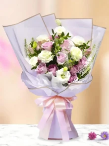 20/40/60张装花束包装纸，金边韩式包装纸，适合DIY手工礼品包装装饰，23 x 23英寸，包装纸，薄纸，花束包装用品（黑色），万圣节，圣诞节，情人节 - 紫色 - 查看 8