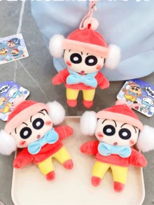 Crayon Shinchan Cloth Doll Buckle Warm Winter Shinchan Style, Accented With Pink Hat White Pom Pom Earmuffs, Sky Blue Bow, Pink Loop, Metal Key Ring, Crafted For Comfortable Touch, Vivid And Cute Patterns, Perfect For Keys, Bags, Desk Decor Tochanorize Your Techaner, Funizes, Accesss, Accesss, Accesss, Accessorize Your Items, Withunize, Accesss, Accessorizes, Accessorsize, Accessseal Gift For Friends/Lover - 布藝暖冬小新 - 查看 5