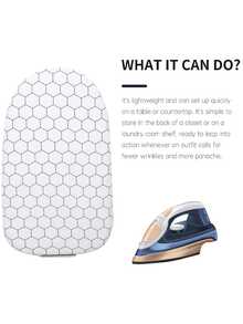 Lislark Foldable Table Top Ironing Board With Iron Rest, Small Travel Ironing Board With Non-Slip Feet For Home & Dormitory, Travel Use, Light Weight, Space-Saving, 80 X 30cm - White Ironing Board - View 10