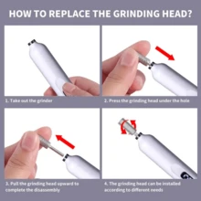 NEUZOJIT Professional Electric Nail Drill Machine Cordless Rechargeable With UV Light 3 Speed Gears For Acrylic Gel Nails Thick Toenails Home Salon Beginner Kit - Dụng cụ làm móng - Xem 9