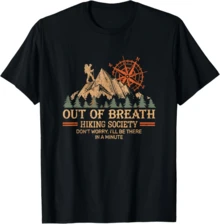 Out Of Breath Hiking Society For Men Women Hiker N - 黑色 - 查看 1