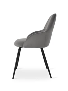 Goeurvant Elegant Curved-Back Upholstered Dining Chairs With Armrests And Metal Legs For Dining Room, Living Room, Office - Set Of 2 / Set Of 4 / Set Of 6 - Gray - Grey - View 10