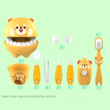 儿童刷牙玩具 - 牙医游戏套装，学习刷牙，角色扮演医生游戏，12 种节日礼物创意
