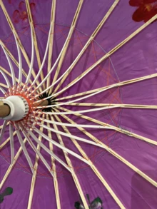 Paquete de 10 sombrillas de bambú para decoración de bodas, ideales para decoraciones y accesorios de festivales y bodas. Sombrillas de novia tradicionales hechas a mano, elegantes accesorios para fotos y fiestas. - Morado Violeta - Ver 7