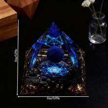 1pc Lapis Lazuli Crystal Ball, Crystal Pyramid, Absorb Positive Energy, Relieve Stress, Promote Chakra Healing, Amethyst Meditation Stone, Creative Gift - E-2-1 - View 4