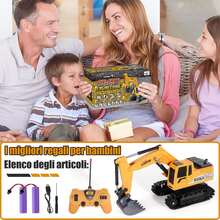 2025 1:20 Hz Digger ferngesteuert Bulldozer. Spielzeug,2 ladende batterien,Ein geschenk für kinder, spielzeug, ein geburtstagsgeschenk - Gelb - Übersicht 6