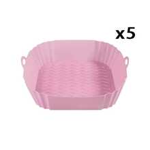 5pcs New Silicone Air Fryer Baking Tray, Easy To Clean, Reusable Food- Baking Pans For Pizza And Fried Chicken, With 2 Handles - Multicolor - View 29