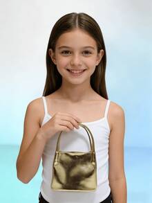 1 chiếc túi xách nhỏ thời trang tối giản, ví đựng tiền xu cho bé gái, hộp đựng son môi, túi nhỏ dễ thương cho bé gái, túi đựng đồ độc đáo, túi tote thường ngày để đi chơi, quà tặng ngày lễ, màu vàng, bạc, trắng, đen, hồng. - Một cỡ - Xem 4