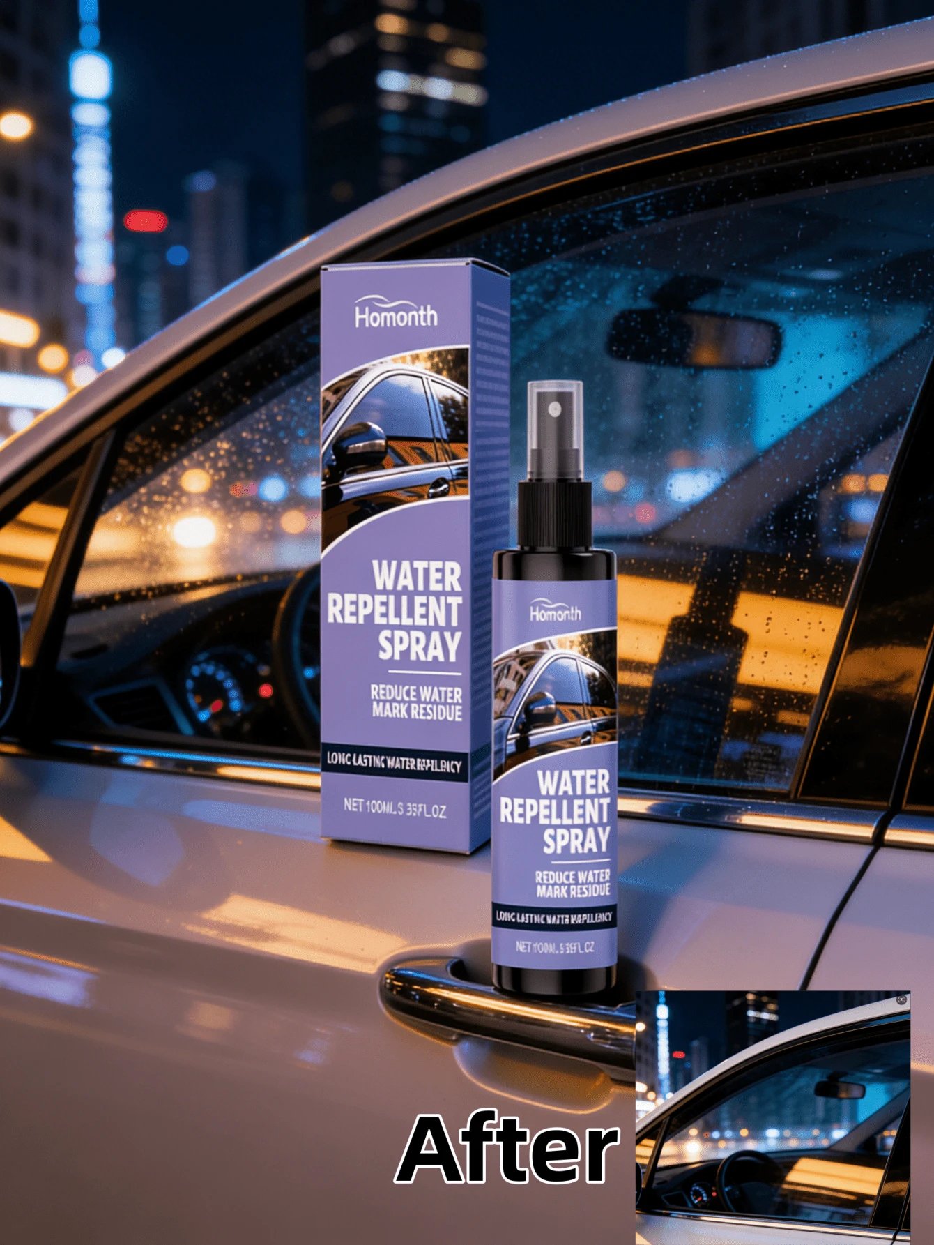 Car Glass Waterproof Agent - Car Renovation Stain Remover Deep Cleaning Agent For Car Windows. It Can Effectively Remove Oil Film To Ensure The Driver Has A Clearer And Wider Field Of Vision, Improving Driving Safety. - Multicolor - View 1