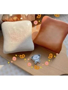 1 món đồ chơi bóp mềm hình bánh mì nướng bơ siêu mềm, giảm căng thẳng, đồ chơi đàn hồi chậm, đồ chơi bóp giảm stress, đồ chơi thực phẩm sống động như thật - Món quà hoàn hảo cho sinh nhật, ngày lễ, Giáng sinh, Halloween - Nhiều màu - Xem 4