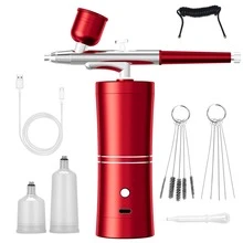 EDAirbrush Kit, Includes 48PSI High Pressure Compressor, Anti-Clogging Wireless Rechargeable Airbrush Kit With 0.3mm Nozzle And Portable Dual-Action Airbrush Compressor, Handheld Mini Rechargeable Airbrush Suitable For Painting, Model Making, Nail Art, Etc. - Multicolor - View 16