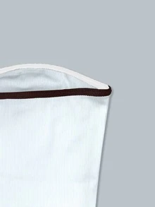 UREREM 夏季性感修身露肩上衣搭配紧身裙套装，针织面料 180G - 棕色 - 查看 3