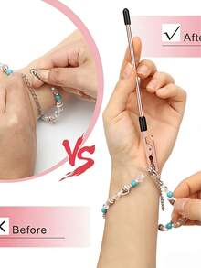 25件套配件套装，适用于佩戴手链、项链、手表和拉链拉环；手链、项链和手表配件夹 - 彩色 - 查看 2