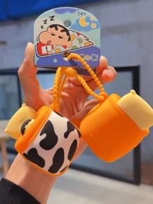 Crayon Shin-chan Series Hand Rope, Buckle Silicone Cover Style, Accented With Cow Spotted Orange Silicone Cover, Pop Out Feature For Fun Interaction and Stress Relief, Crafted For Comfortable Touch, Vivid And Cute Patterns, Exuding Playful Cuteness And Lively Vibes, bed Items, 10,000s seal, 10k), 商店Crayon Shinchan Fans, Collectors, Students, Teens, Lovely Gift For Friends, Lover - 蠟筆小新矽膠被窩 - 查看 7