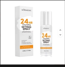 Spray fijador de maquillaje mate y fresco, spray líquido-en-polvo ultra mate de larga duración para bloquear el maquillaje, control de grasa, sin grasitud, marca de belleza, maquillaje y cosmética para mujeres y niñas, perfecto para otoño e invierno, ideal para el estilo Y2K, moda elegante, adecuado como regalo de cumpleaños, listo para fiestas de Halloween - Blanco - Ver 1