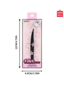 MINISO Collaboration Rose Fête, Outil de maquillage de précision avec étui de protection, Pinces pour extension de cils, Convient pour l'extension de cils et le maquillage. - Noir - Voir 5