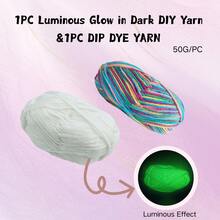 50g/Pack Glow-In-The-Dark Yarn, Glow Yarn, DIY Handcraft Knitting, Crochet, Carpet, Hat, Clothing - Multicolor - View 40