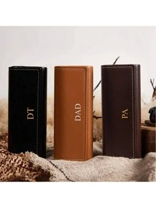 Personalized Name Fashion Glasses Case, Minimalist Portable Glasses Storage Box, Bridesmaid And Friend Gift, Soft Glasses Storage Pouch, Daily Use - Multicolor - View 6