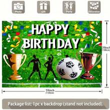 1 buc decorațiuni pentru petrecere de fotbal, fundal banner de ziua de naștere, fundal tematic de fotbal, potrivit pentru petrecere de ziua de naștere de fotbal, fundal foto banner decor de perete recuzită petrecere