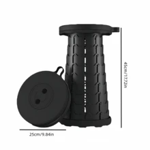 Upgraded Folding Stool, Lightweight Yet More Durable, Foldable And Portable. 8-Level Height Adjustable, Suitable For Outdoor Fishing, Camping And BBQ. Gradient Black/Blue/Purple/Orange Color, Fashionable And Stylish, Max Load 100kg. - Multicolor - View 10