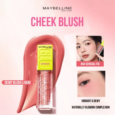 Phấn má hồng #04 Sensual Fig, 6.4ml/0.21fl Oz, phấn má hồng ánh nhũ ấm áp, công thức dưỡng ẩm nhẹ nhàng, có thể tán đều, tạo lớp trang điểm rạng rỡ tự nhiên, lâu trôi, đầu chấm giúp thoa chính xác, 2 bước chấm và tán đều cho đôi má ửng hồng rạng rỡ, phù hợp với mọi tông da, giúp má hồng rạng rỡ, trang điểm tươi tắn, phù hợp cho trang điểm hàng ngày và các dịp đặc biệt.