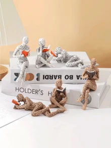 1pc Resin Sculpture Of Reading Woman, Desktop Decor Figurine, Home/Office/Garden Decoration Gift, Birthday Present - Upgraded Version - View 2