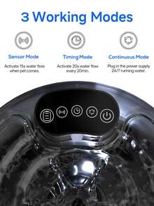 Wireless Cat Water Fountain With Motion Sensor, Rechargeable Automatic Pet Water Dispenser, Quiet - Suitable For Cats And Small Dogs - Black - Gift For Cat Lovers - 2.6L Pet Fountain - View 4
