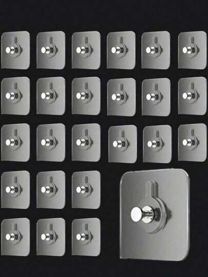 No Drill Invisible Screw Wall Mounted Picture Frame Hooks, Self-Adhesive Wall Hooks Suitable For Heavy Frames, Damage-Free Wall Hooks For Photo Albums And Paintings, No Drilling Required, Applicable To Bathroom And Kitchen Walls, Suitable For Glass/Tile/Wood/Metal Surfaces