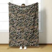 Camouflage Pattern Blanket, Soft Lightweight Throw Blanket, Air-Conditioned Room Blanket, Warm Nap Blanket For Home Office Travel Camping Same Day Cooling Print Flannel Flower Soft Comfortable Warm Napping Throw Dino Blanket,Men Gift,Boyfriend Gift Christmas,Blanket Gifts - Multicolor - View 15