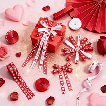Ruy băng hình trái tim màu đỏ, rộng 1cm, dài 5 thước Anh, dùng làm quà tặng ngày Valentine, trang trí ngày Valentine, nơ đỏ trang trí, dùng để gói quà, ngày Valentine, đồ thủ công, hoa tươi, sinh nhật, bao bì sản phẩm kinh doanh, tiệc tùng, đám cưới, trang trí nhà cửa lãng mạn. - Nhiều màu - Xem 2