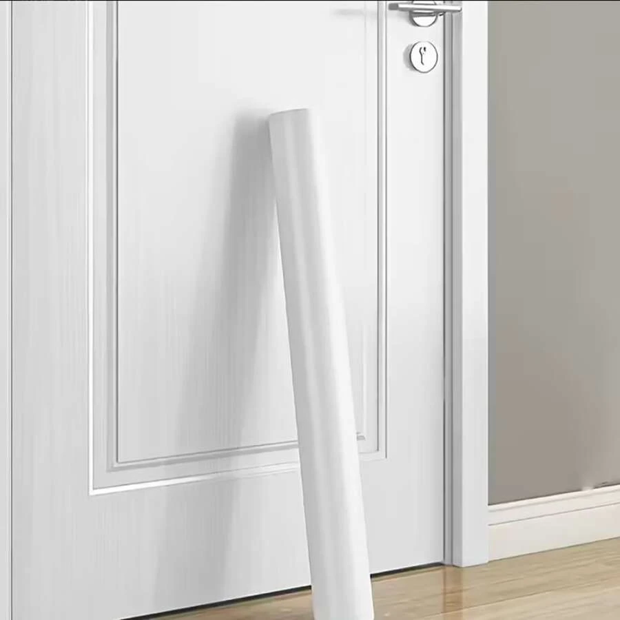 1卷DIY装饰壁纸，白色木纹自粘可移除PVC壁纸，适用于家居、办公室、客厅、卧室、桌子、门翻新，防水墙面装饰升级 - 白色 - 查看 1