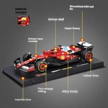 Burago 1:43  F1 SF25  Diecast Racing Car Model 2025  #44 Hamilton, Acrylic Box With Helmet, Deluxe Edition - 1:43  SF25 [No. 44 Hamilton] Acrylic Box With Helmet - View 2
