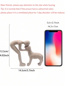 1pc Girl And Dog Friendship Resin Art, Statue Of A Girl With Her Dog, Remember Their Bond, Beautiful Home Decor Gift For Those Who Share Friendship, Room Decoration, Reminder Of A Girl Carrying Her Loyal Pet As Companion, Indoor & Outdoor Ornament,Christmas Decorations