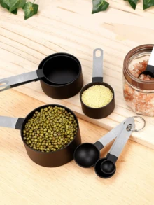 8pcs Measuring Cups & Spoons Set, Stackable Cups And Spoons, Nesting Measure Cups With Stainless Steel Handle, Kitchen Gadgets For Cooking & Baking - Multicolor - View 6