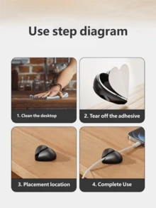 Heart-Shaped Three-Hole Mini Cable Winder/Organizer With USB Charging Cable Clip, Desktop Organizer, And Protective Cover, Suitable For Home, Office, And Car Use. - Multicolor - View 7