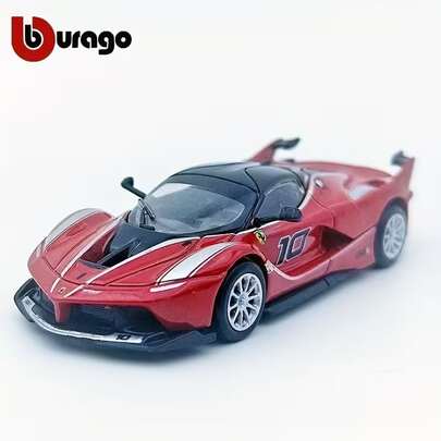 Xe mô hình đúc kim loại Burago  FXX-K Series tỷ lệ 1/64 - Xe đua đồ chơi màu đỏ mô phỏng với logo đặc trưng, thân xe bằng hợp kim và nắp ca-pô có thể mở, quà tặng cho nhà sưu tập (Sản phẩm được cấp phép của )