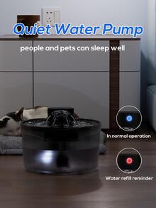 Wireless Cat Water Fountain With Motion Sensor, Rechargeable Automatic Pet Water Dispenser, Quiet - Suitable For Cats And Small Dogs - Black - Gift For Cat Lovers - 2.6L Pet Fountain - View 9