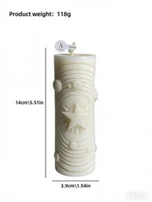 Lumânare în relief cu stele și lună, ediție limitată, stil islamic, decorare de festival, ornament de atmosferă, Ramadan Kareem