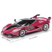 Burago  FXX-K 系列 1/64 比例压铸模型车 - 红色复刻赛车玩具，带有标志性品牌标识、合金车身和可打开的引擎盖，收藏佳品（法拉利授权） - 紅色 - 查看 6