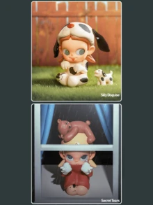 Zsiga "Let It Be" Series Collectible Figure - Puppy Costume Design, Artistic Cartoon Decor, Cute Anime Toy, Suitable For Collectors And Teenagers, Perfect Home/Desktop Display Gift - Multicolor - View 5