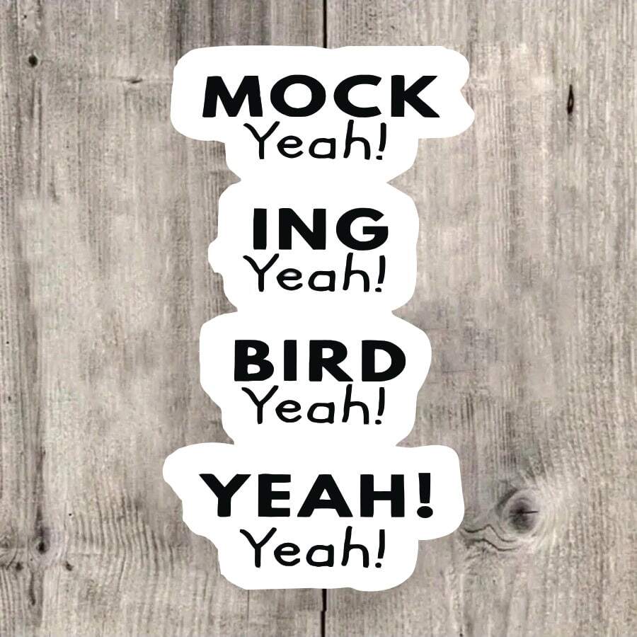 搞笑电影台词贴纸，90年代复古怀旧贴纸，幽默汽车贴纸，节日礼物 - 彩色 - 查看 1