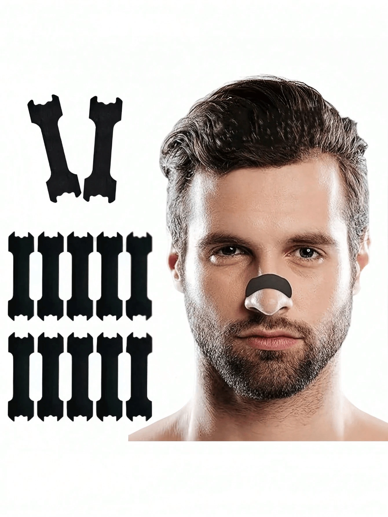 50-Pack Anti-Snoring Nose Strips. These Nose Strips Are Designed To Relieve Nose Congestion During Sleep, Breathing Difficulties, Or Exercise. Suitable For Both Men And Women, They Are Ideal For Sleep, Sports, And Everyday Use. - Multicolor - View 1