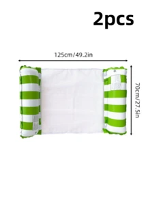 Double Inflatable Adult Water Hammock/Lounge - Durable PVC Material, Foldable Striped Inflatable Pool Float, Suitable For Pool Parties And Summer Gifts. - Multicolor - View 15