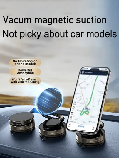 360° Magnetic Phone Holder, Magnetic Car Phone Mount, Hands-Free Suction Cup Phone Stand, Suitable For Car/Gym/Mirror/Shower, Compatible With IPhone 16 Pro Max/Android Phones, Note: Only Suitable For Smooth Surfaces