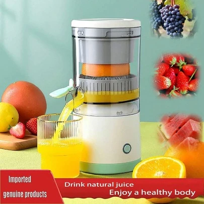 Bärbar elektrisk citrusjuicer, effektiv separering av fruktkött och juice, lämplig för apelsiner, citroner, vattenmeloner, druvor och andra frukter, laddningsbar multifunktionsjuicer för hemmet, skolan, studentboendet, köket, restaurangen - viktigt köksverktyg