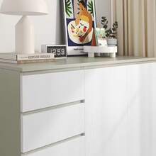 1卷DIY装饰壁纸，白色木纹自粘可移除PVC壁纸，适用于家居、办公室、客厅、卧室、桌子、门翻新，防水墙面装饰升级 - 白色 - 查看 4